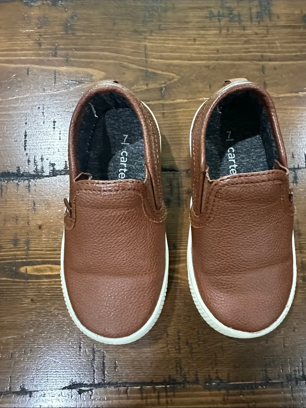 Carters Kids' Slip-On Casual Sneakers in Brown